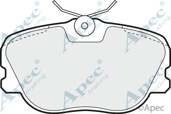 APEC BRAKING Комплект тормозных колодок, дисковый тормоз PAD652